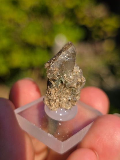 Quartz avec inclusions d'épidote des Pyrénées
