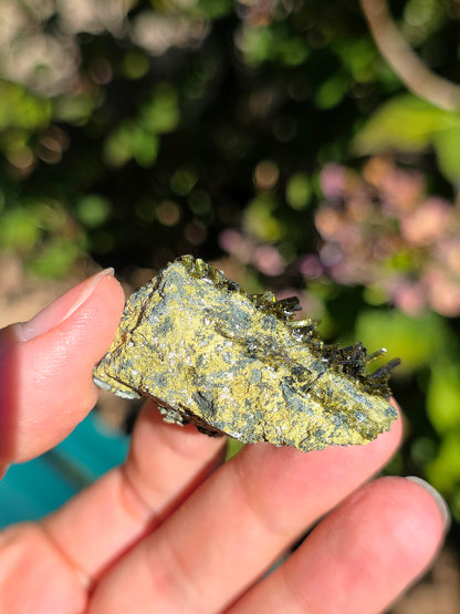 Epidote brute de Lérida en Espagne