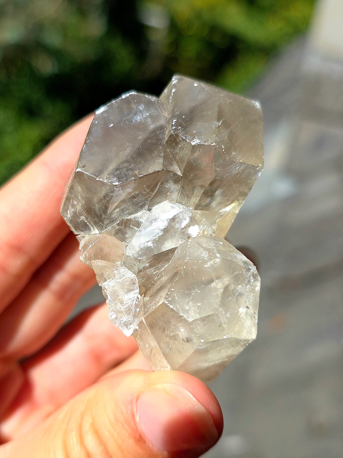 Calcite miel avec fantôme brute des Pyrénées