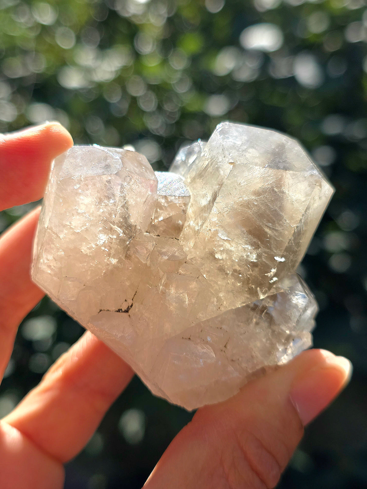 Calcite miel avec fantôme brute des Pyrénées