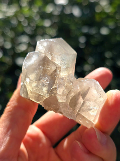 Calcite miel avec fantôme brute des Pyrénées