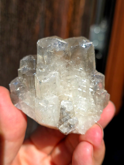 Calcite miel avec fantôme brute des Pyrénées