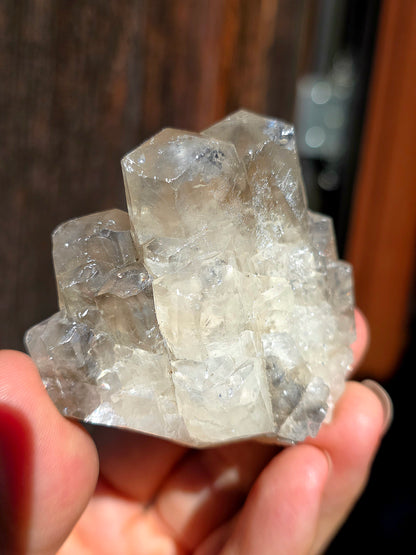 Calcite miel avec fantôme brute des Pyrénées