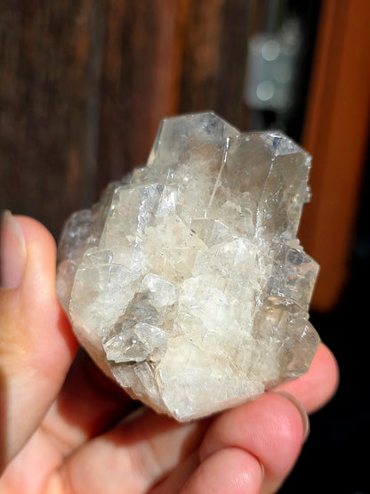 Calcite miel avec fantôme brute des Pyrénées