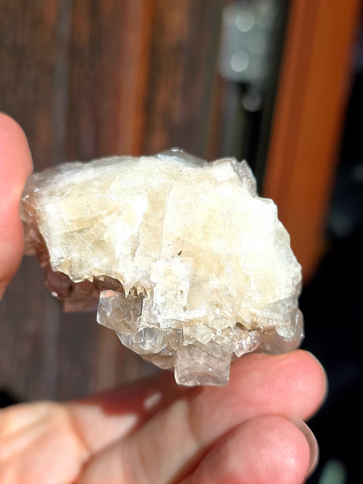 Calcite miel avec fantôme brute des Pyrénées