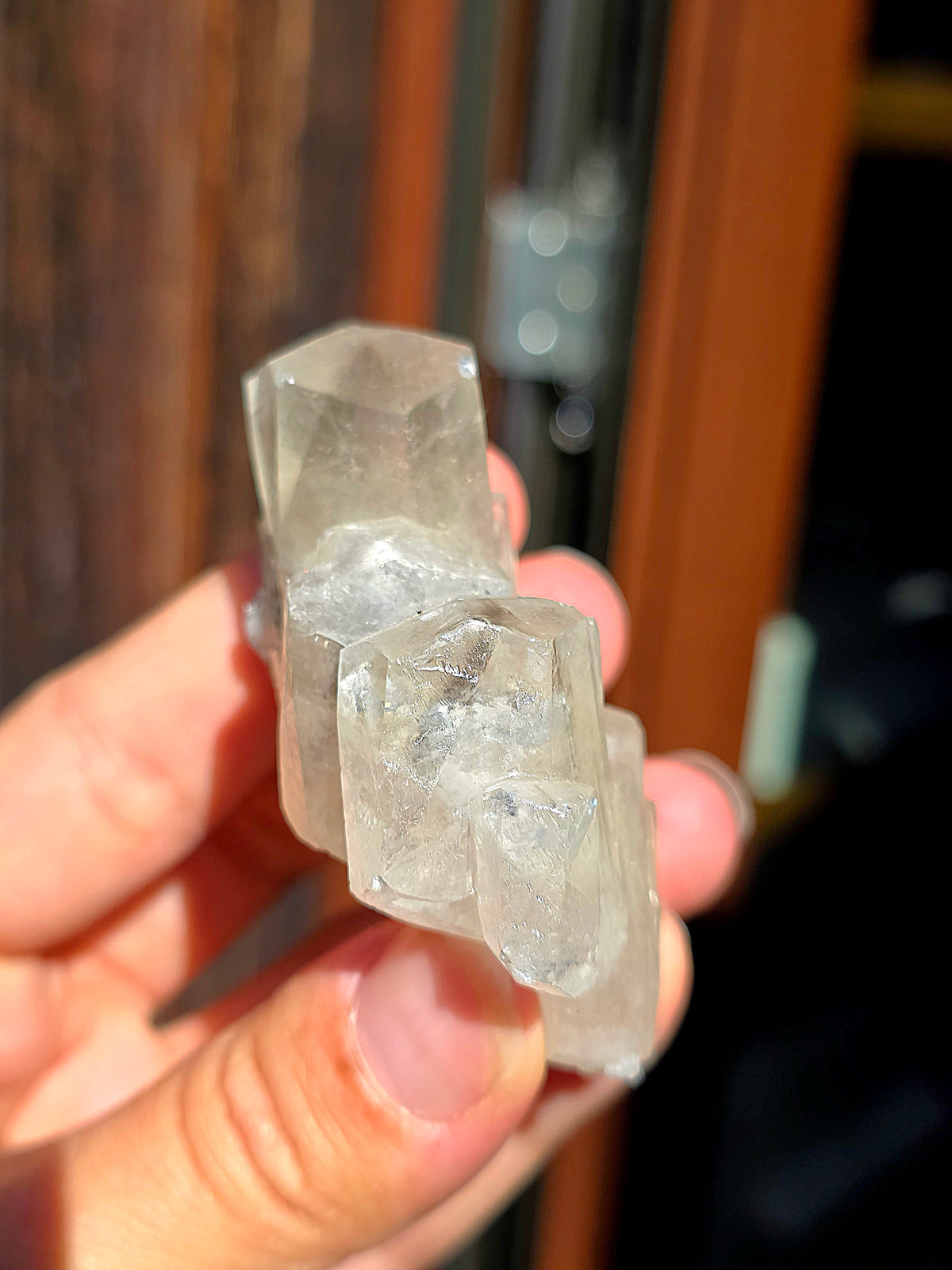 Calcite miel avec fantôme brute des Pyrénées