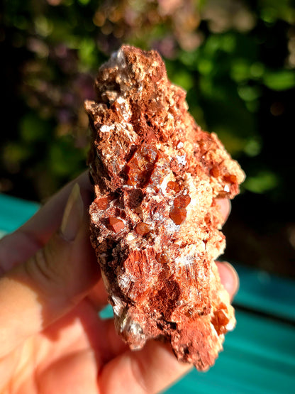Quartz Hyacinthe sur Gypse d'Espagne