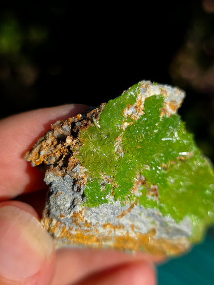 Pyromorphite de la mine de Saint-Salvy dans le Tarn