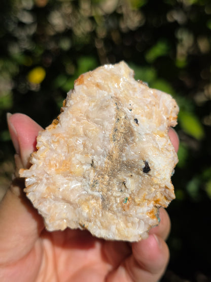 Malachite sur Gypse et Dolomite de Touissit Bou-Becker au Maroc