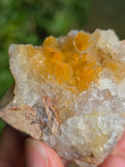 Quartz brut avec inclusions de Limonite de Zambie