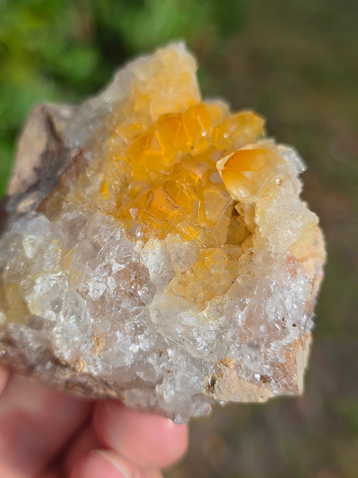 Quartz brut avec inclusions de Limonite de Zambie