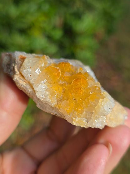 Quartz brut avec inclusions de Limonite de Zambie