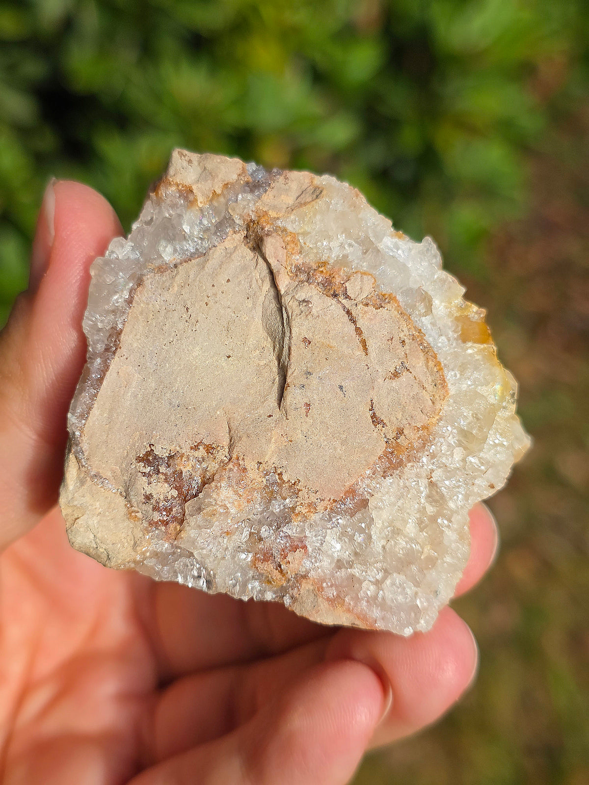 Quartz brut avec inclusions de Limonite de Zambie