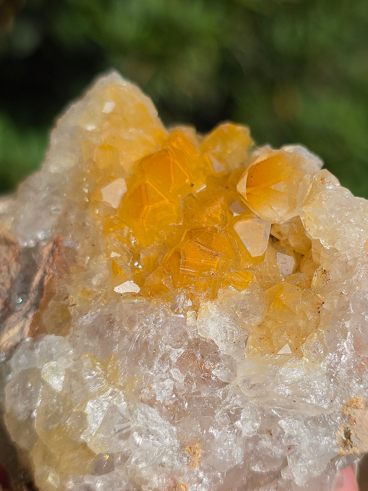Quartz brut avec inclusions de Limonite de Zambie