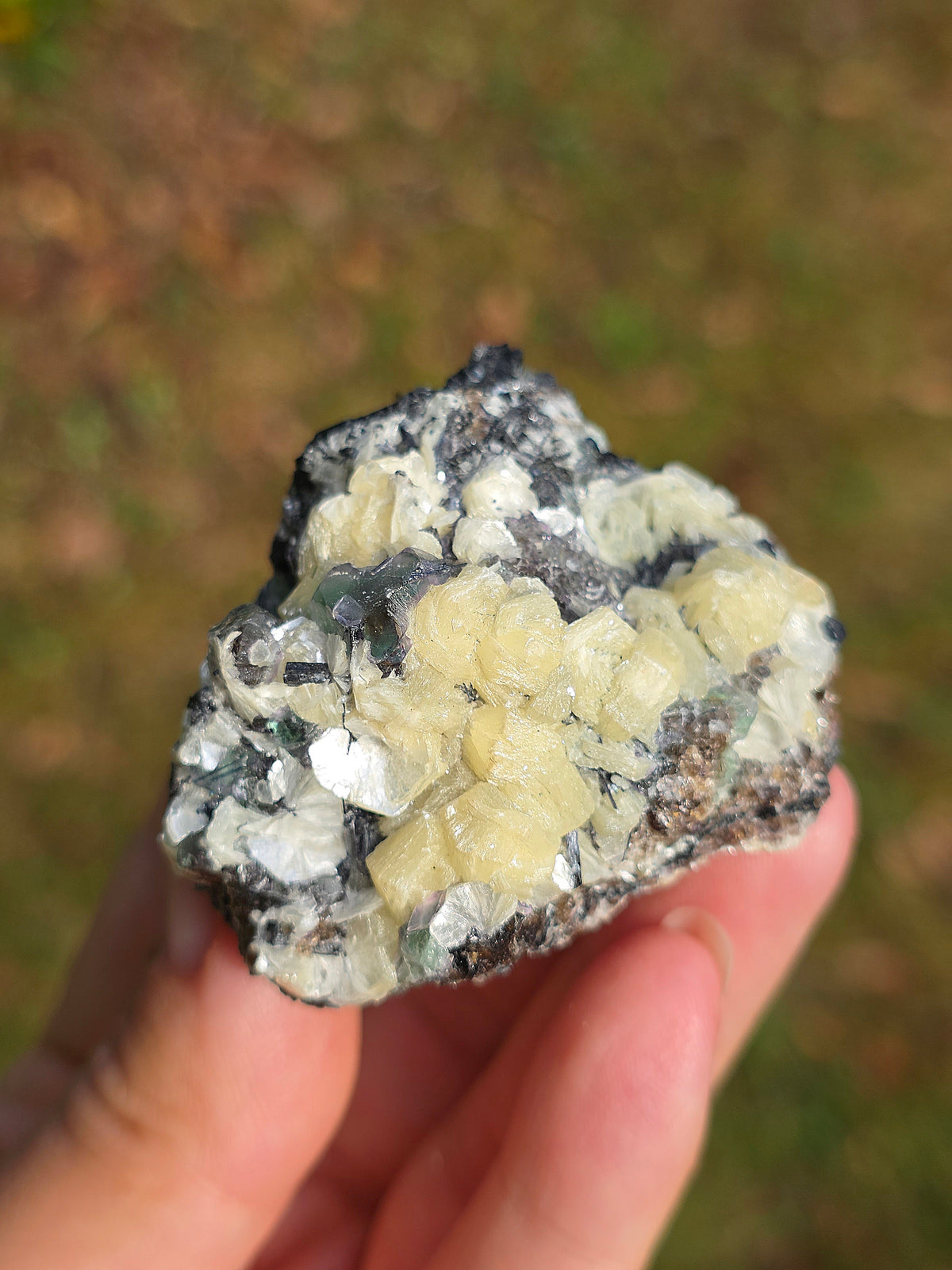 Muscovite, de Fluorite et de Tourmaline noire de Namibie