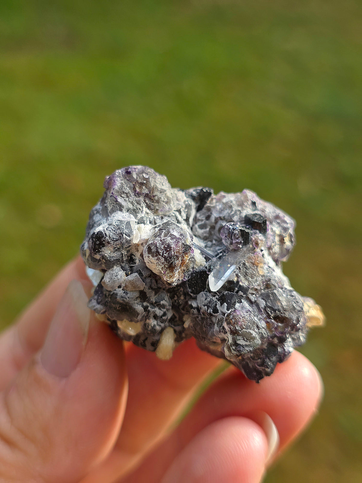 Muscovite, de Fluorite et de Tourmaline noire d'Erongo