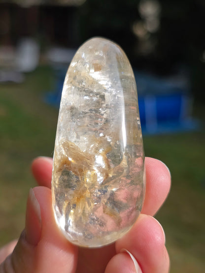 Lens Quartz (Alluvial) poli de Madagascar