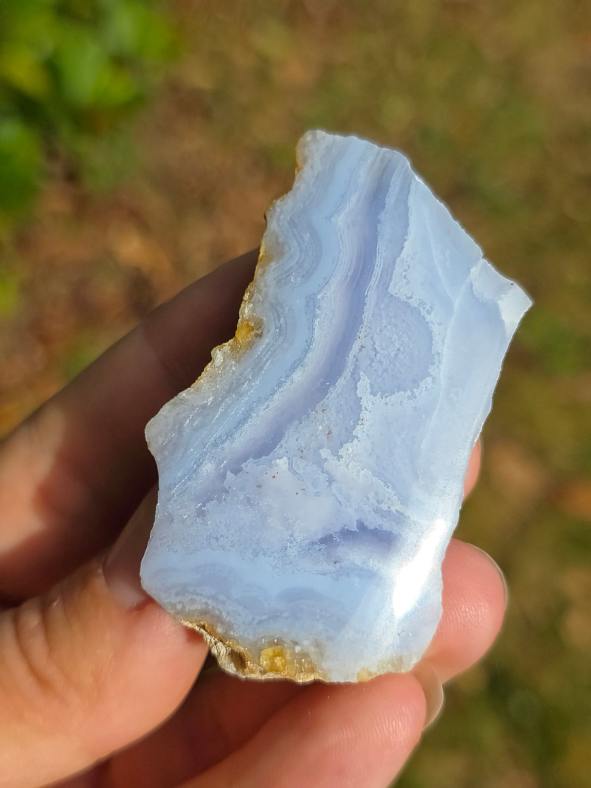Agate Blue Lace de Namibie semi brute.
