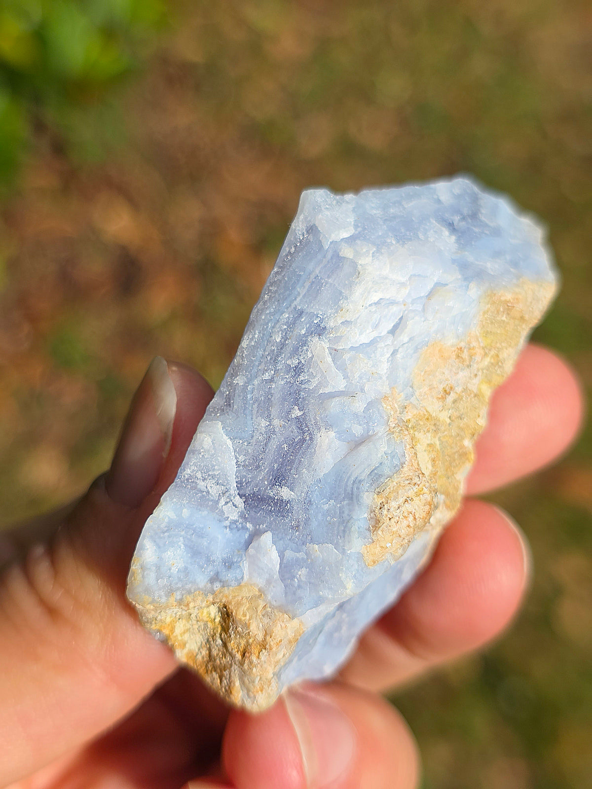 Agate Blue Lace de Namibie semi brute.