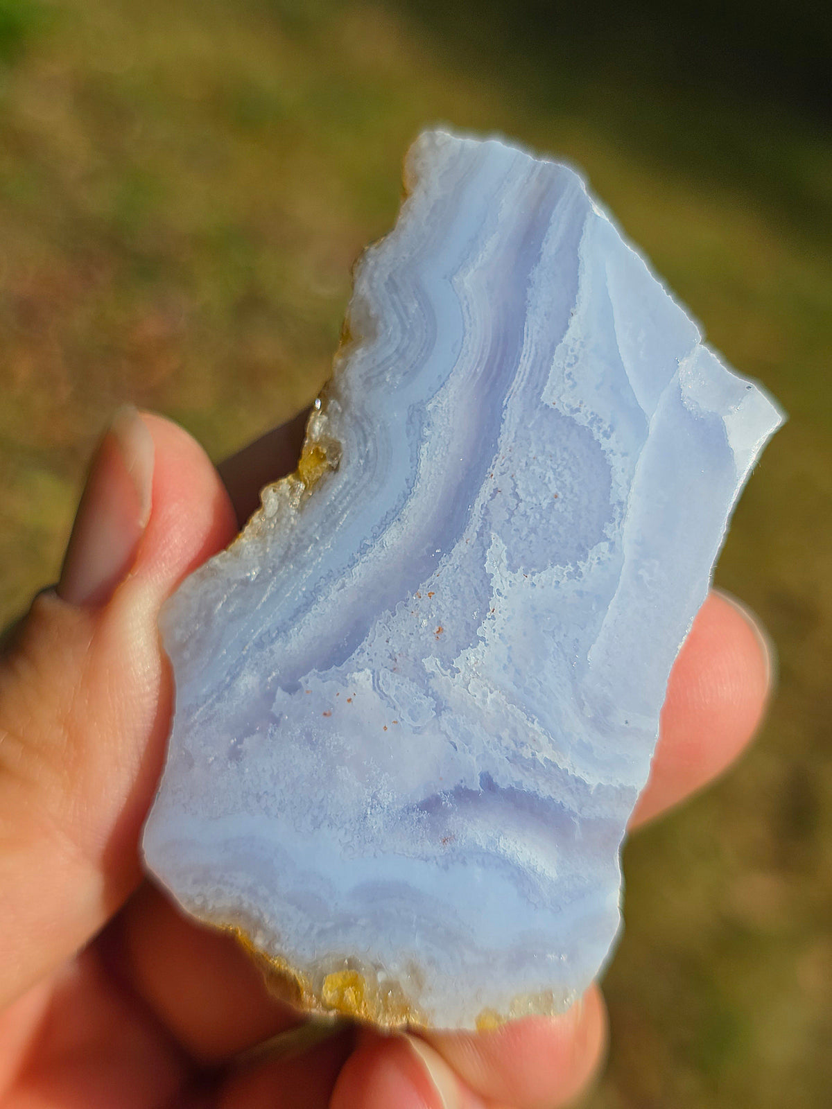 Agate Blue Lace de Namibie semi brute.