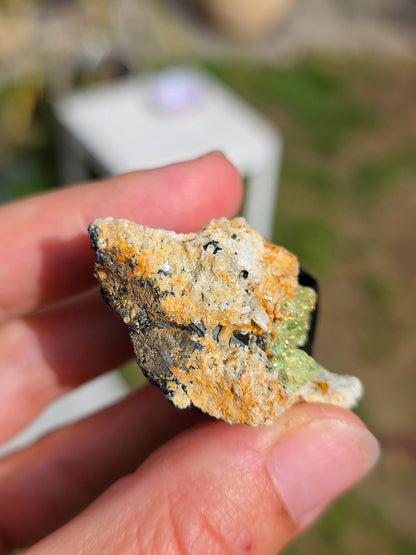 Opale Hyalite sur Tourmaline noire d'Erongo B
