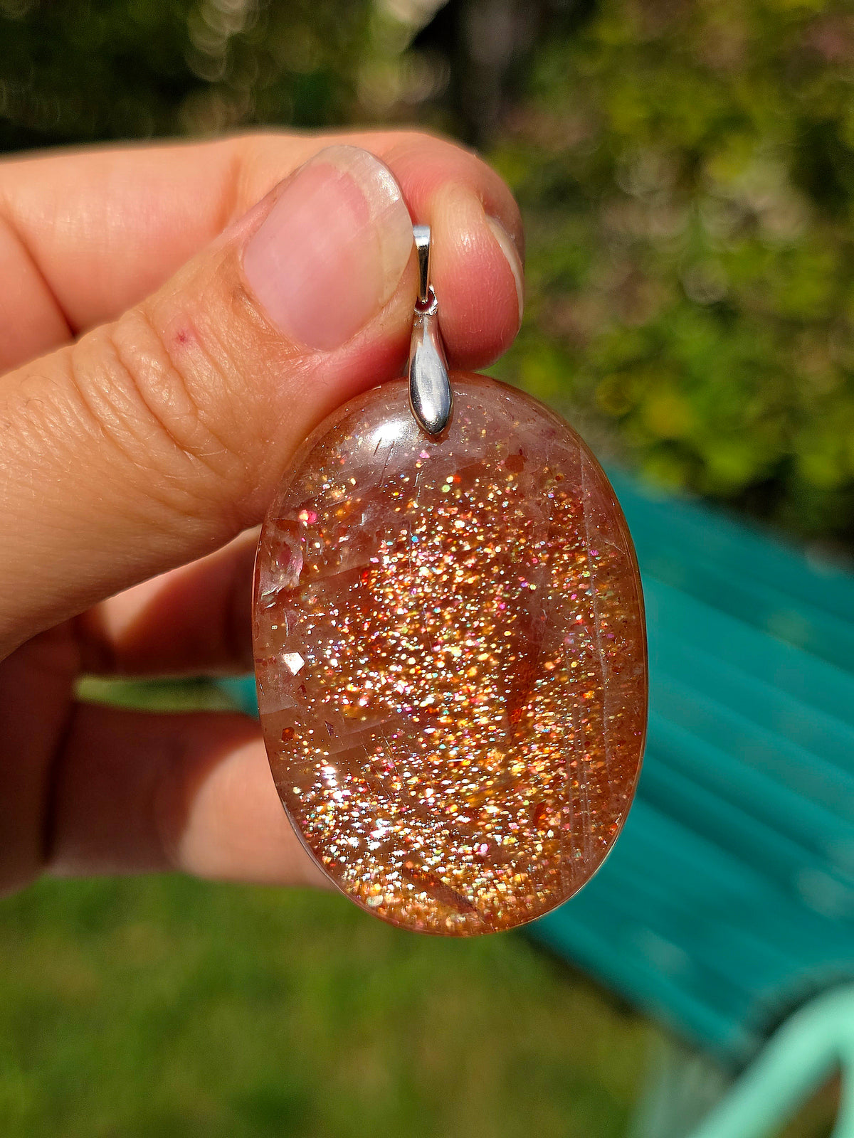 Sublime pendentif en Pierre de soleil