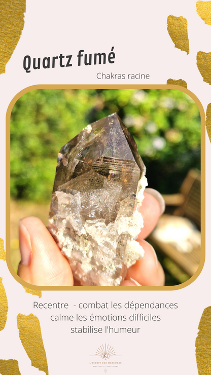 Quartz Lémurien fumé du Brésil