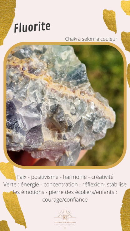 Bracelet Fluorite arc en ciel 10mm