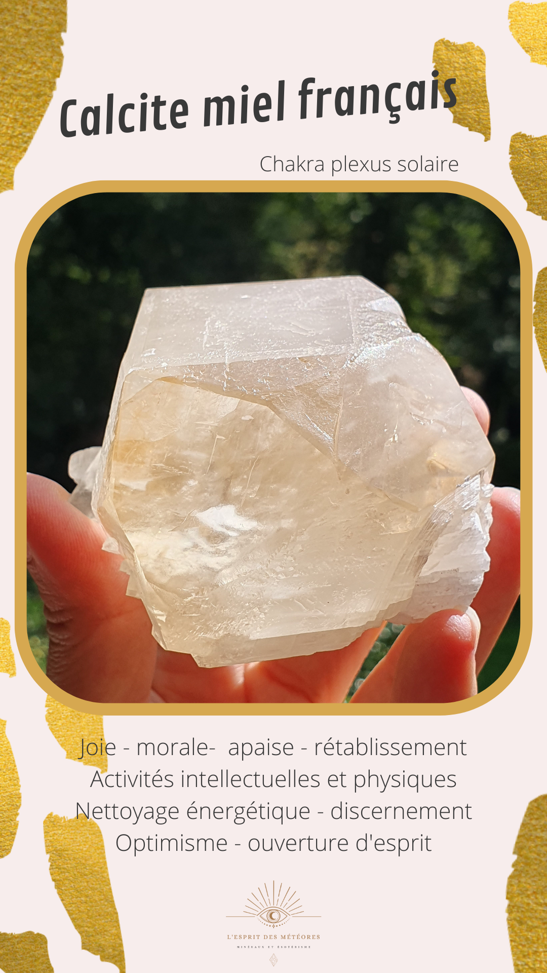 Calcite miel française C9