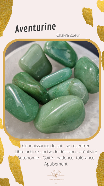 Boucles d'oreilles Aventurine verte