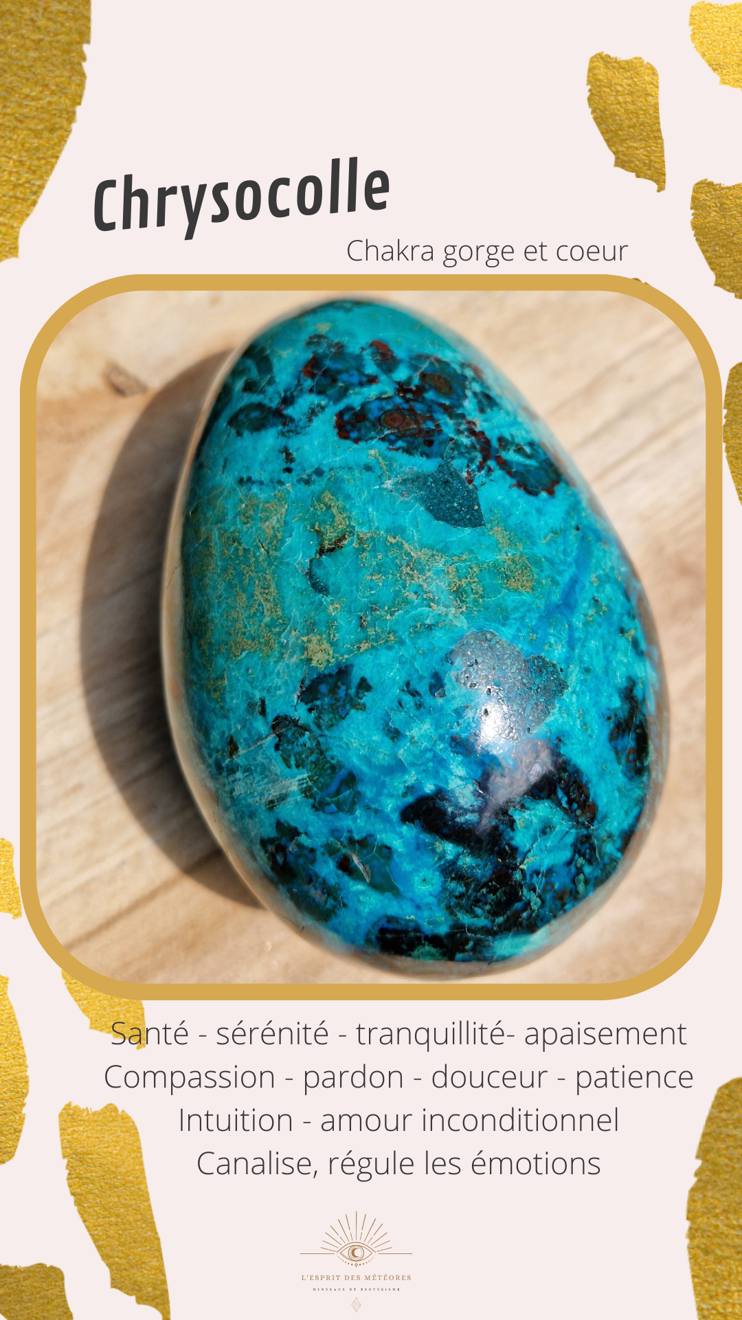 Chrysocolle cristallisée du Congo C2