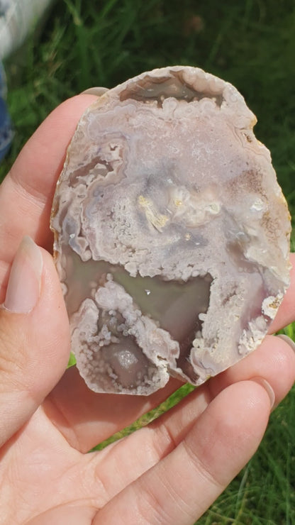 Tranche Agate fleurs n°7