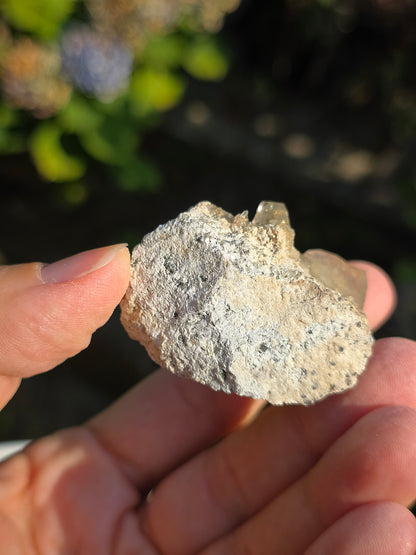Quartz des Pyrénées avec Byssolite