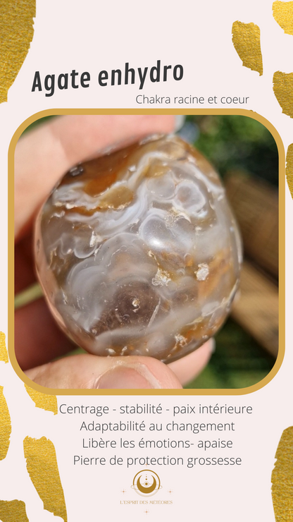 Agate eau (enhydre) n°8