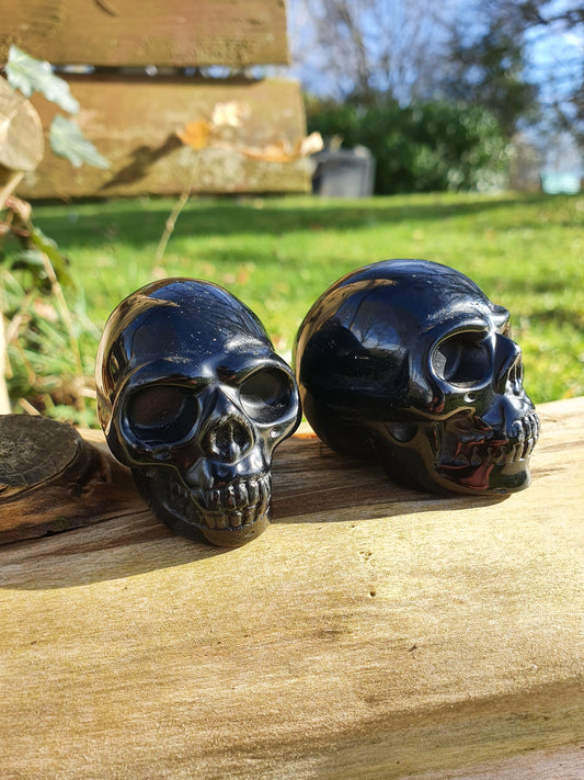 Crâne Obsidienne noire