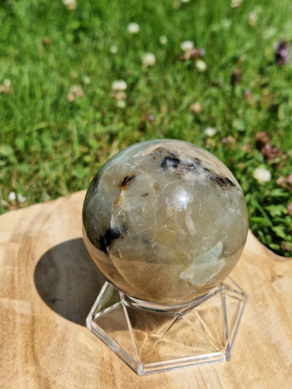 Sphère Garniérite 1 (pierre de Lune verte)