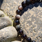 Bracelet Obsidienne argentée