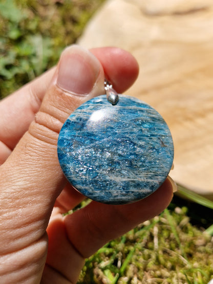Pendentif rond Apatite extra