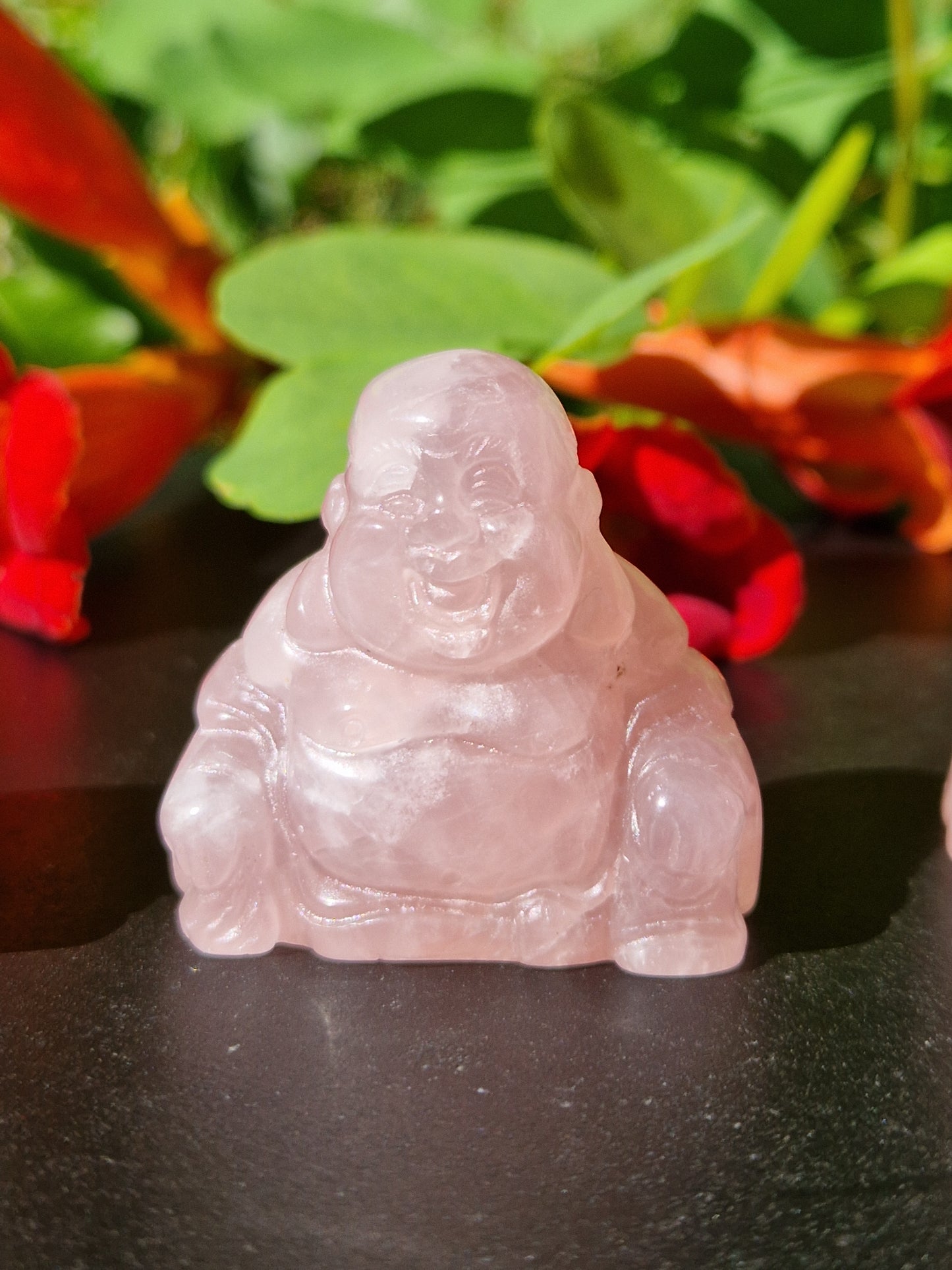 Bouddha Quartz rose 40mm (à choisir)