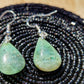 Boucles d'oreilles Fushite inclusions Marcassite