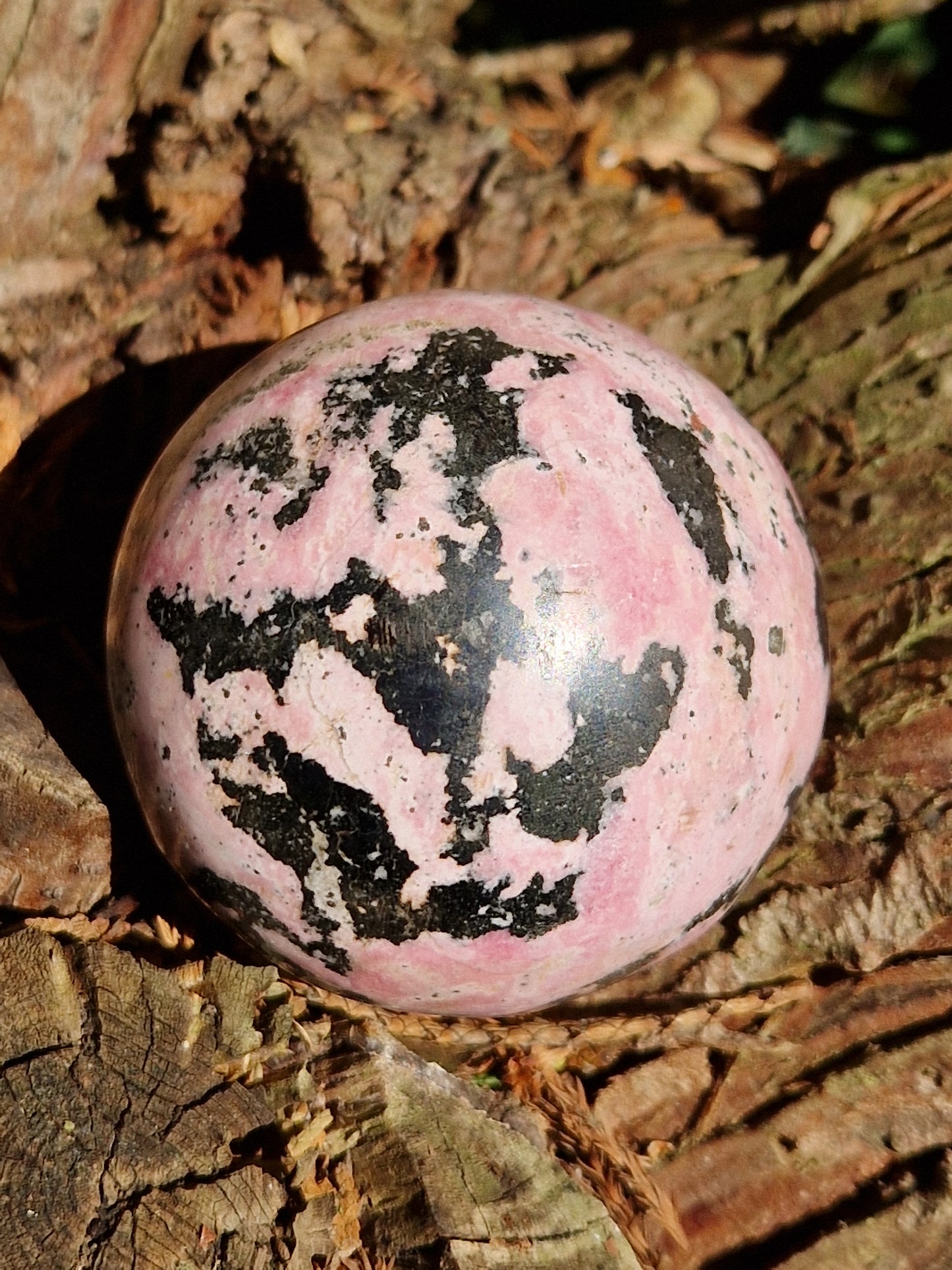 Sphère Rhodonite rose du Pérou