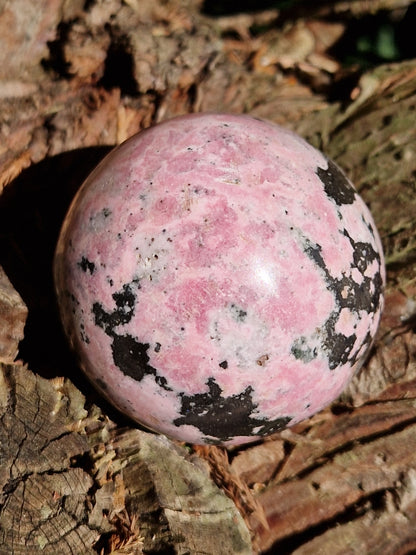 Sphère Rhodonite rose du Pérou