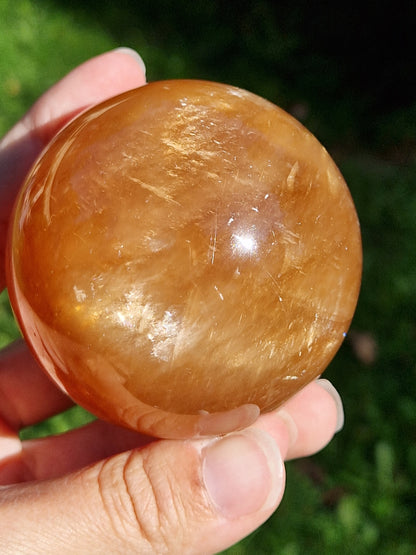 Sphère Calcite miel