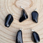 Pendentif pierre roulée Obsidienne noire