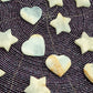 Etoile ou coeur en calcite caraïbes