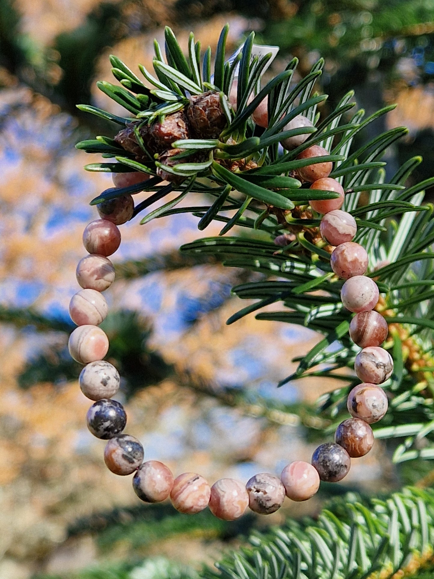Bracelet Rhodochrosite (3 tailles de perles)