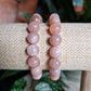 Bracelet Pierre de Lune rose 10mm