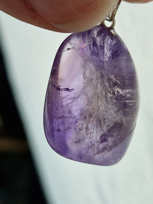 Pendentif pierre roulée Amétrine Brésil pierre naturelle bijou