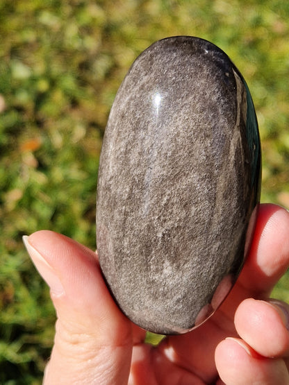 Galet Obsidienne argentée (à choisir)