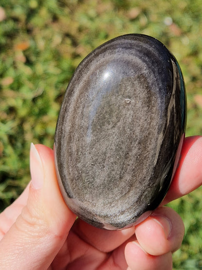 Galet Obsidienne argentée (à choisir)